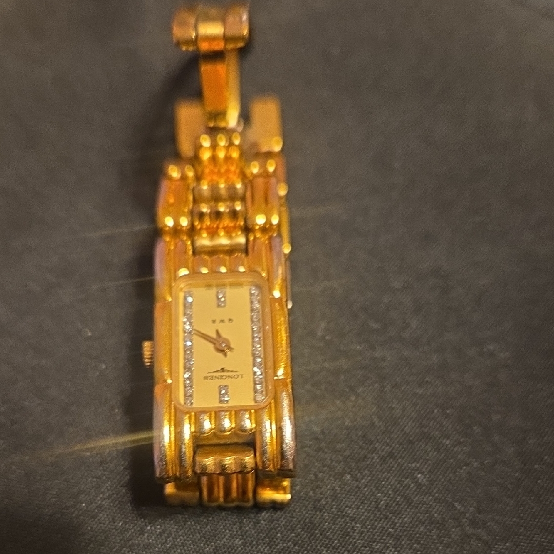 Longines Gold Womens Watch With Diamond Accents